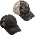 Funky Junque Ponytail Hat for Women - Adjustable Vintage Baseball Cap
