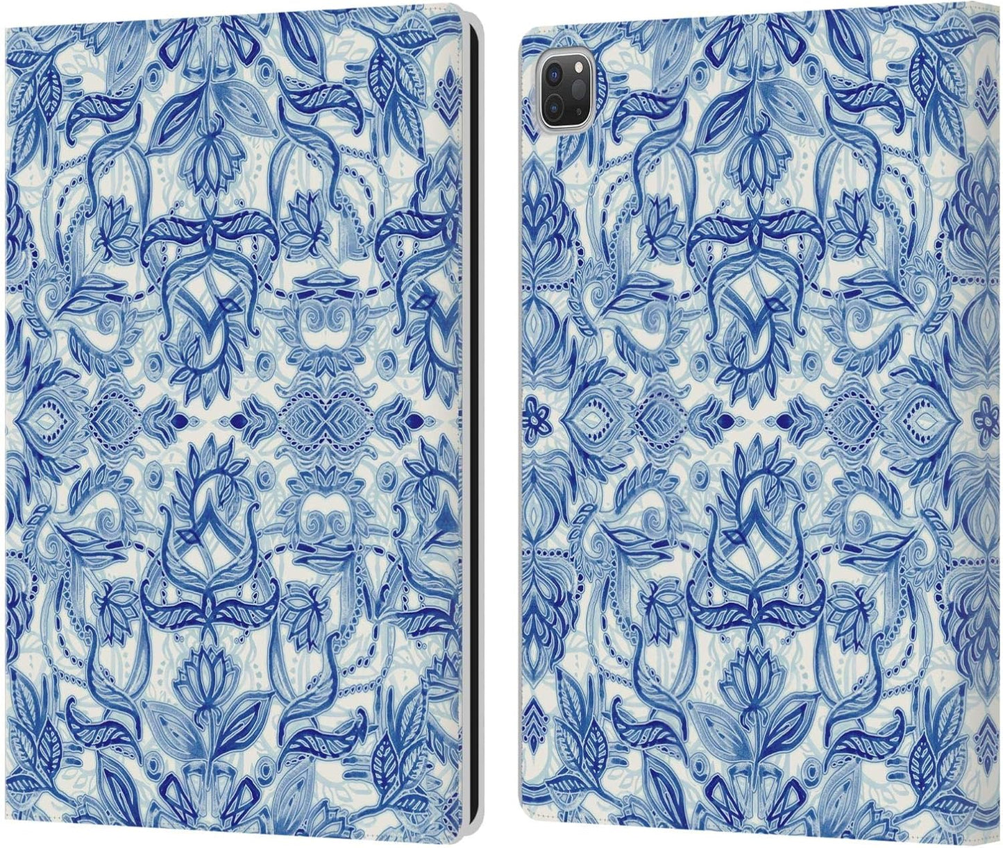 Micklyn Le Feuvre Denim Blues Floral Patterns iPad Pro Case