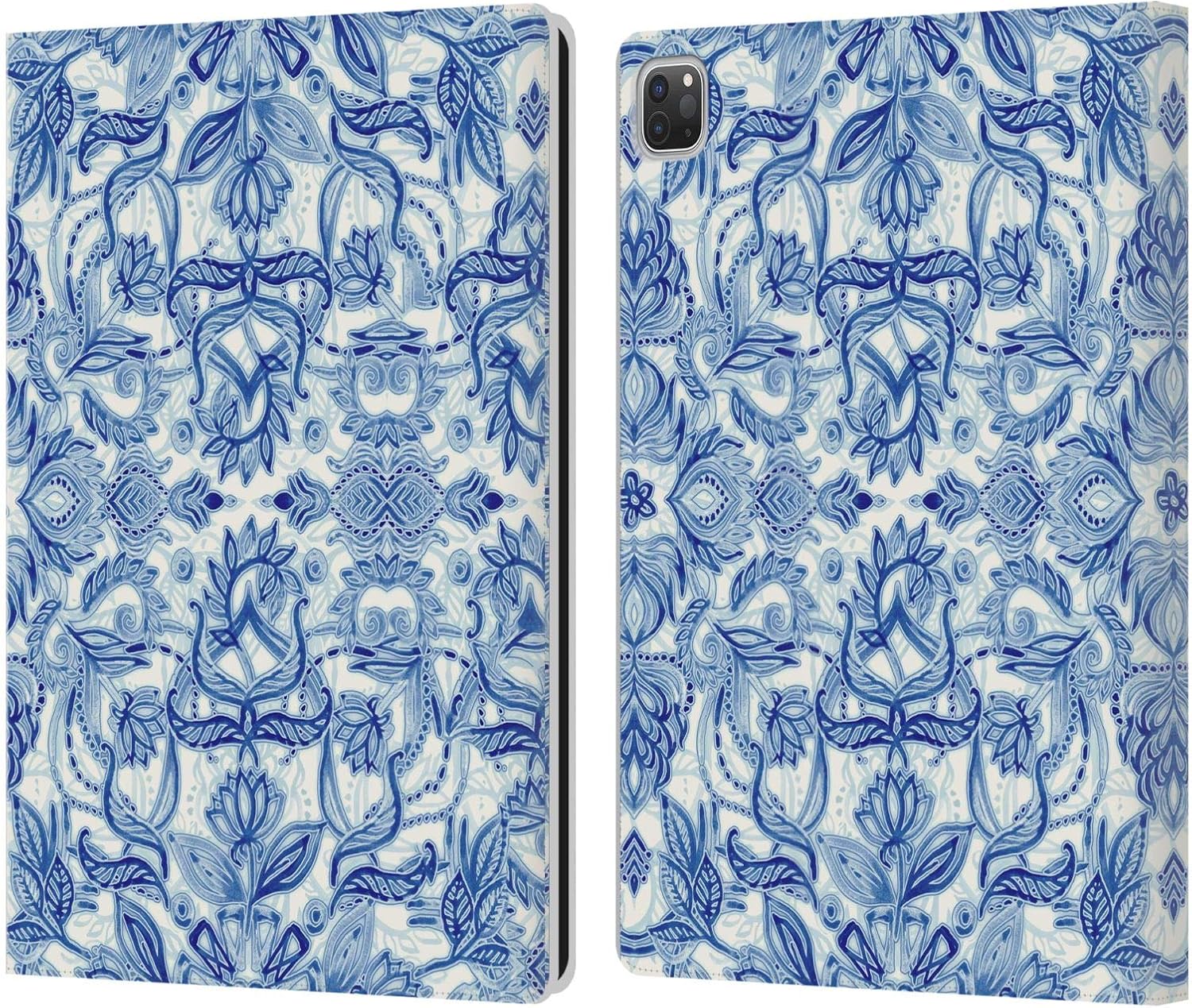 Micklyn Le Feuvre Denim Blues Floral Patterns iPad Pro Case