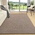 Washable 5x7 Memory Foam Living Room Rug - Soft, Non-Slip Brown