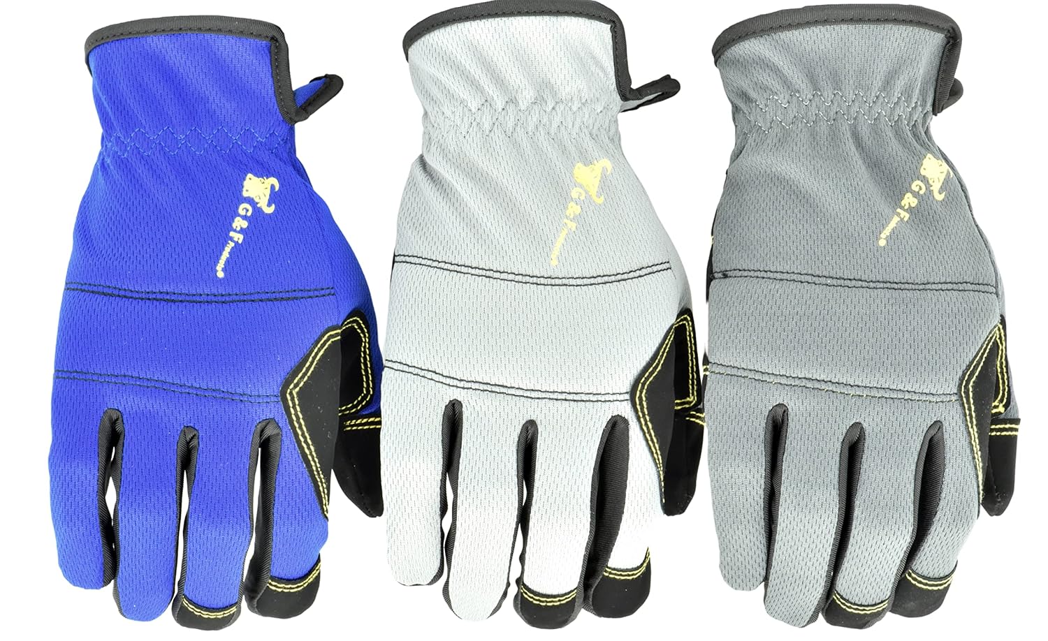 G&F High Performance Utility Work Gloves 3 Pair Pack