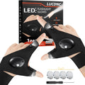LED Flashlight Gloves for Men - Hands Free Light for Fishing & Repair