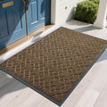 Extra Large Door Mat 60x36 Brown - All-Season Waterproof Entrance