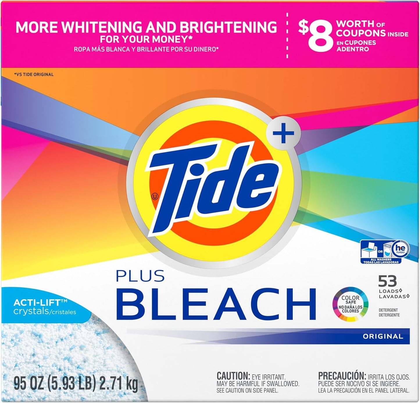 Tide Bleach Powder Laundry Detergent - 95 oz