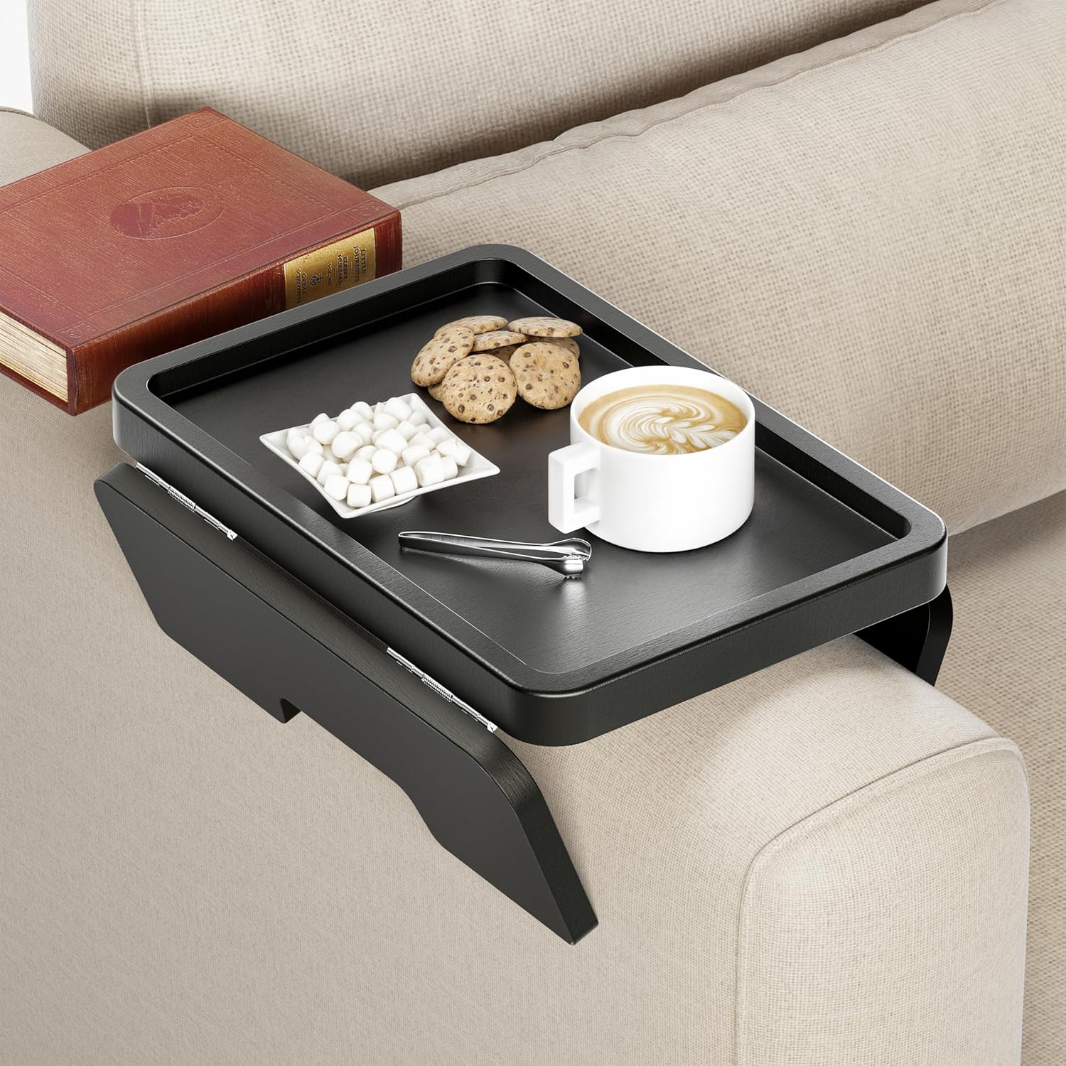 HOLANA Acacia Wood Sofa Armrest Tray - Stylish and Functional