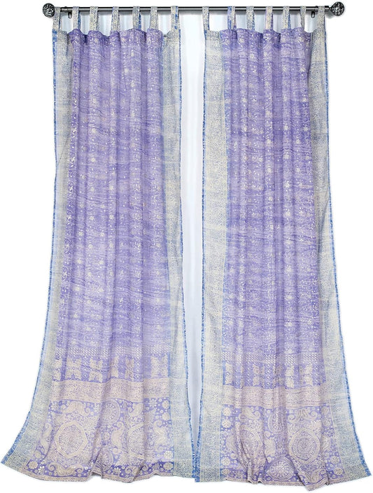 Light-Filtering Sari Colorful Curtains for Boho Decor Lovers