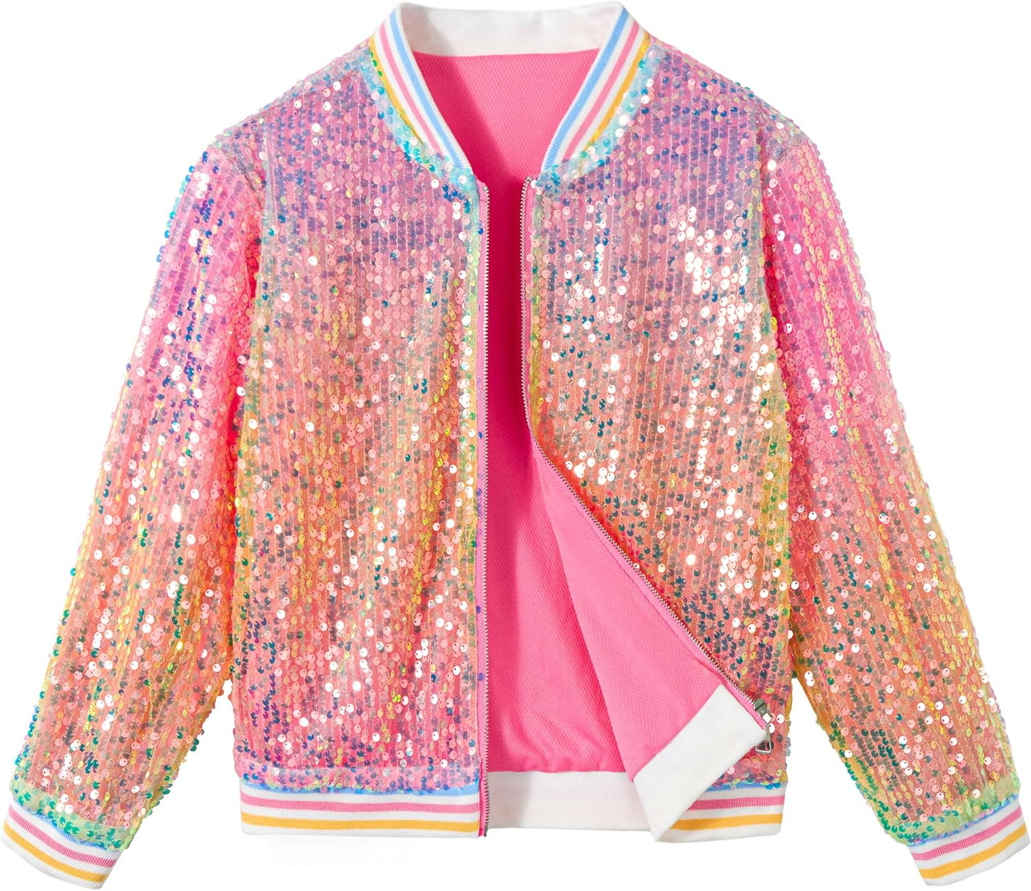 LOLANTA Girls Sequin Jacket for Stylish Kids' Spring Outfits