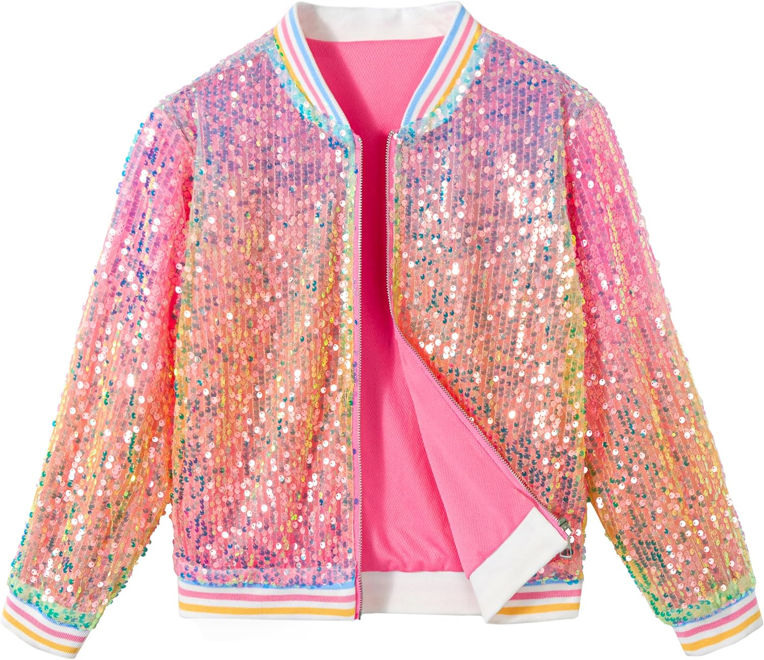 LOLANTA Girls Sequin Jacket for Stylish Kids' Spring Outfits
