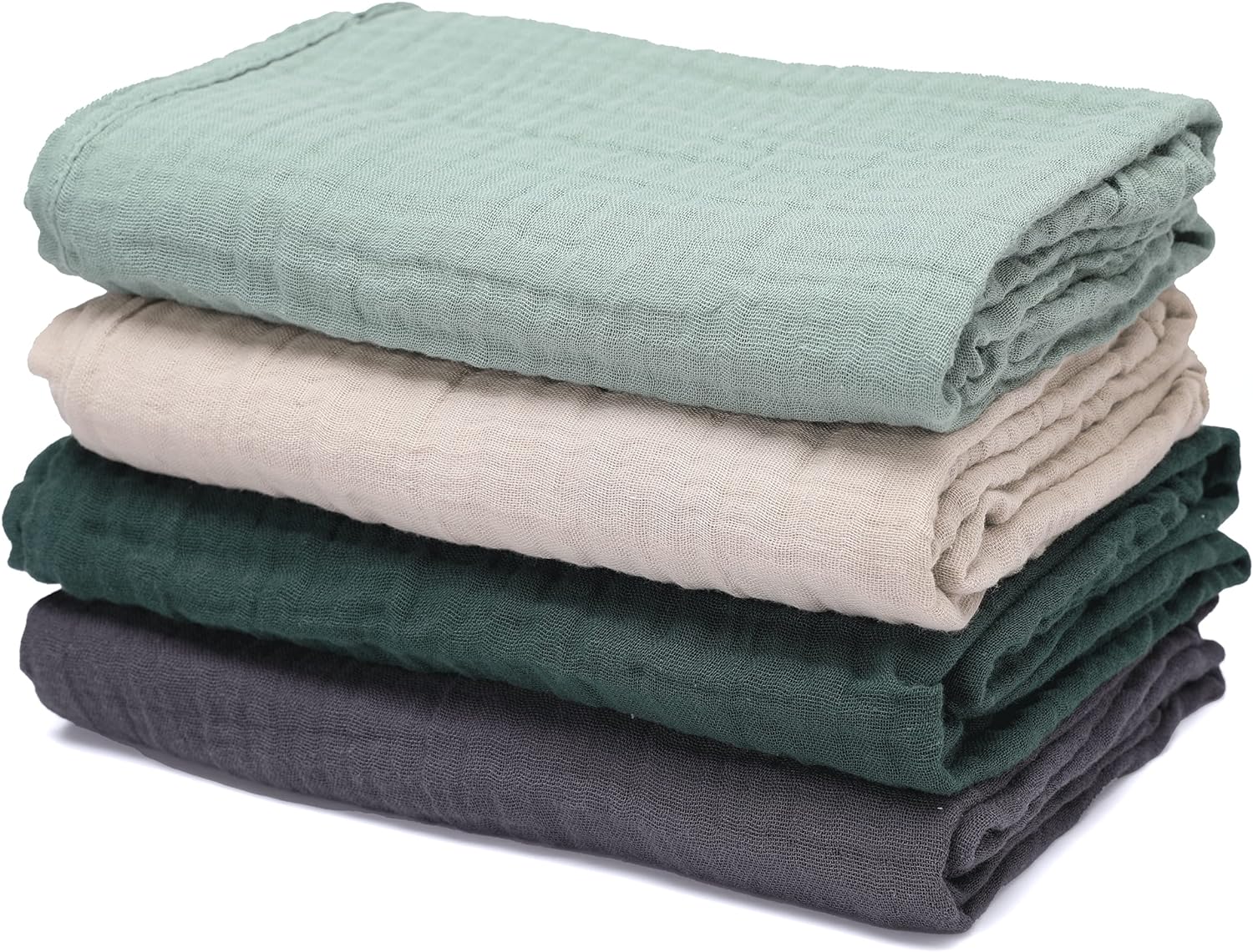 CottCare 4-Pack Baby Muslin Swaddle Blankets - Soft, Breathable, & Skin-Friendly