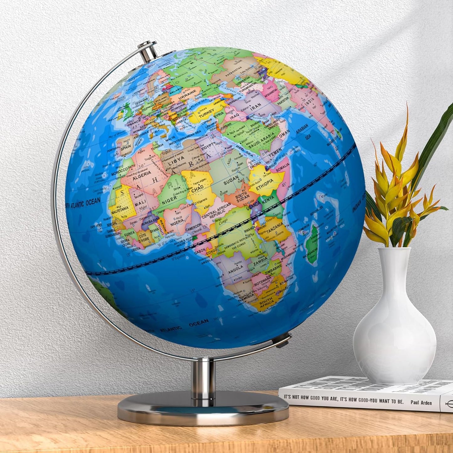 9 Inch Illuminated World Globe with Stand for Kids Learning