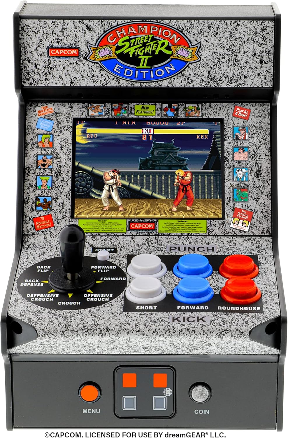 Street Fighter 2 Mini Player with Multiplayer Action