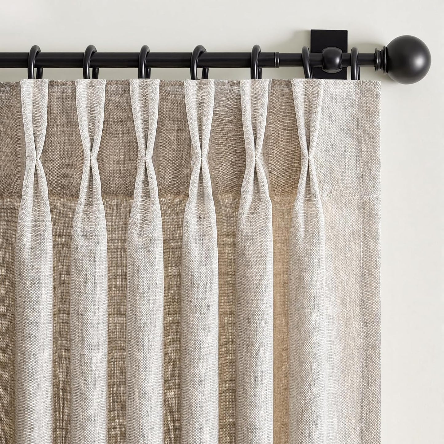 Natural Pinch Pleated Curtains for Elegant Living Spaces