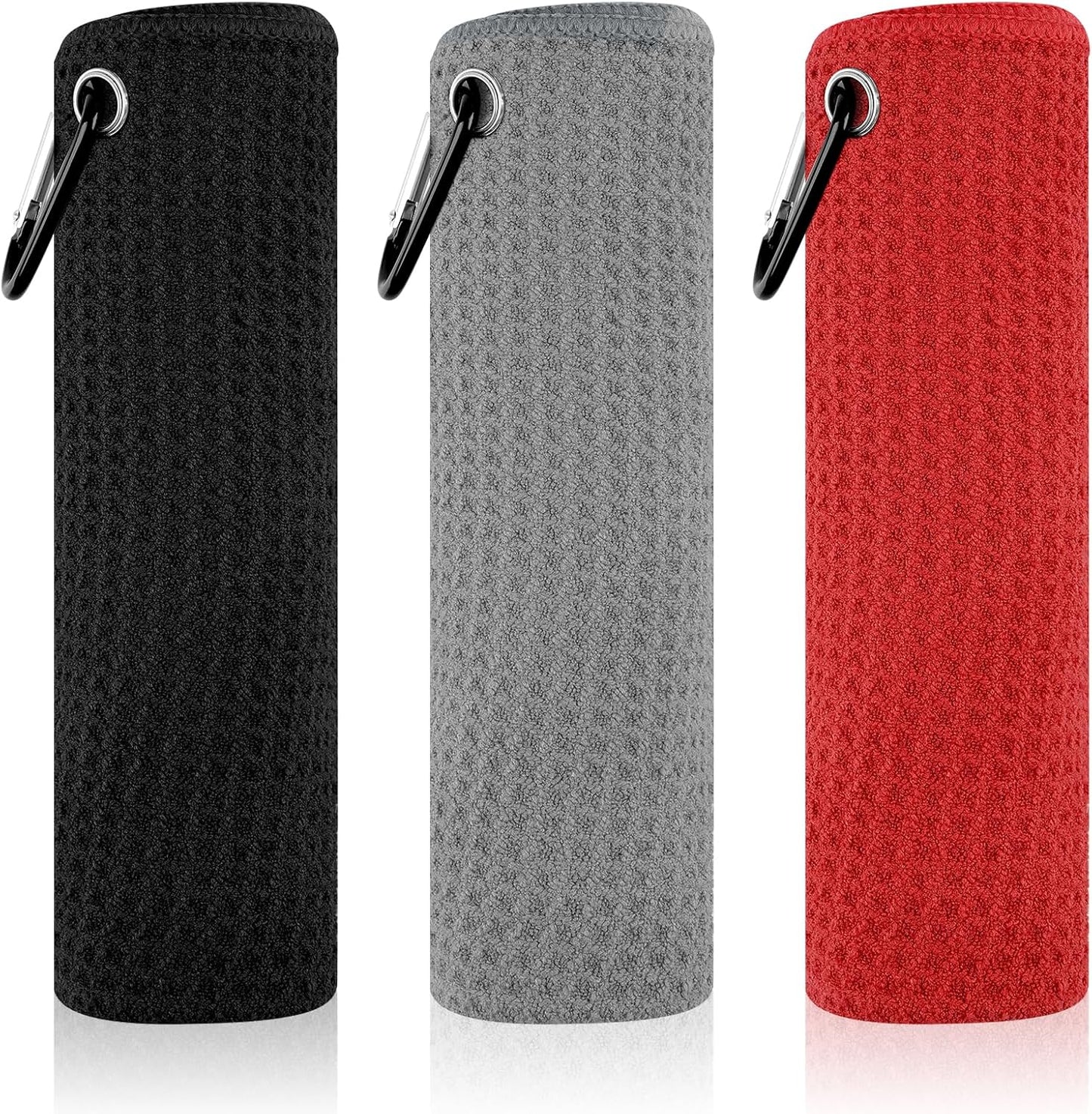 Absorbent Waffle Golf Towels Trio - Tri-Fold Microfiber Set