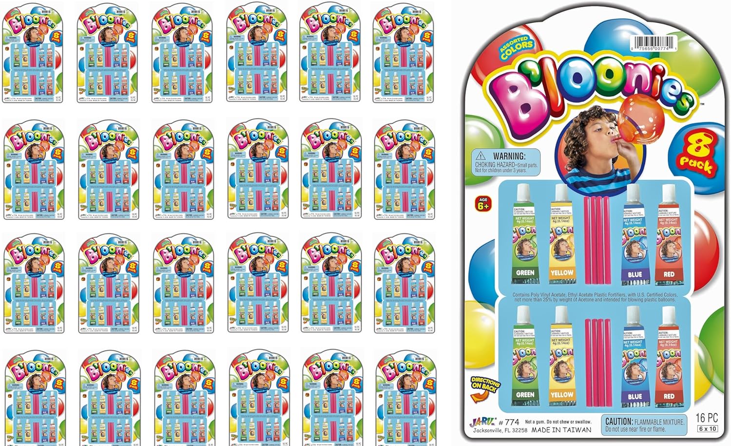 JA-RU Original Bloonies Plastic Bubbles Kids Toys for Fun
