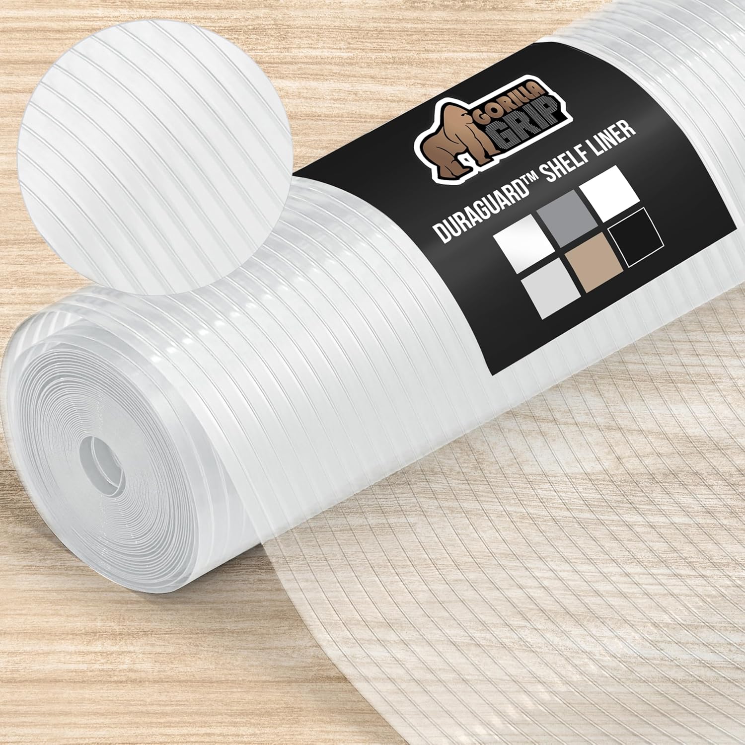 GORILLA GRIP DuraGuard Shelf Liner for Kitchen and Bathroom Use