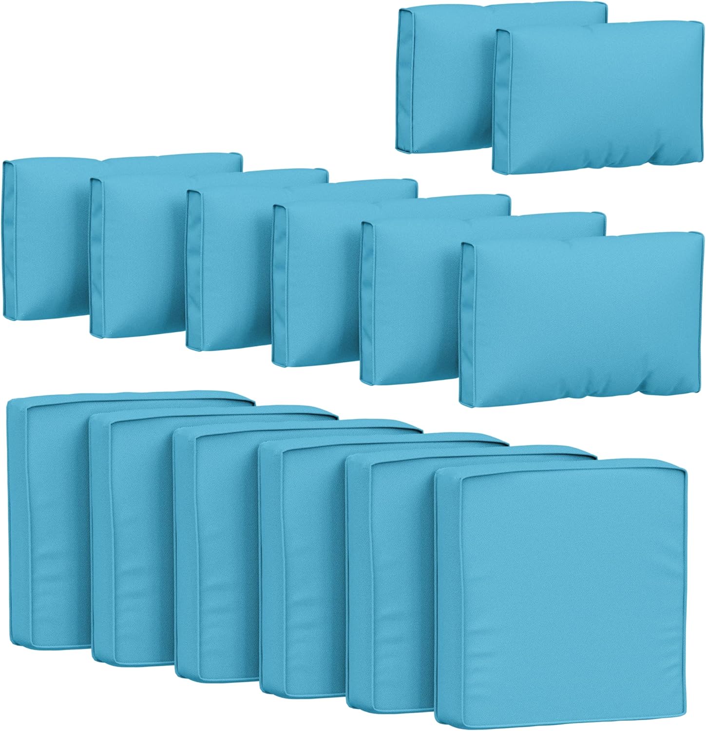 14 Pcs Outdoor Cushion Covers for Patio Furniture Replacement