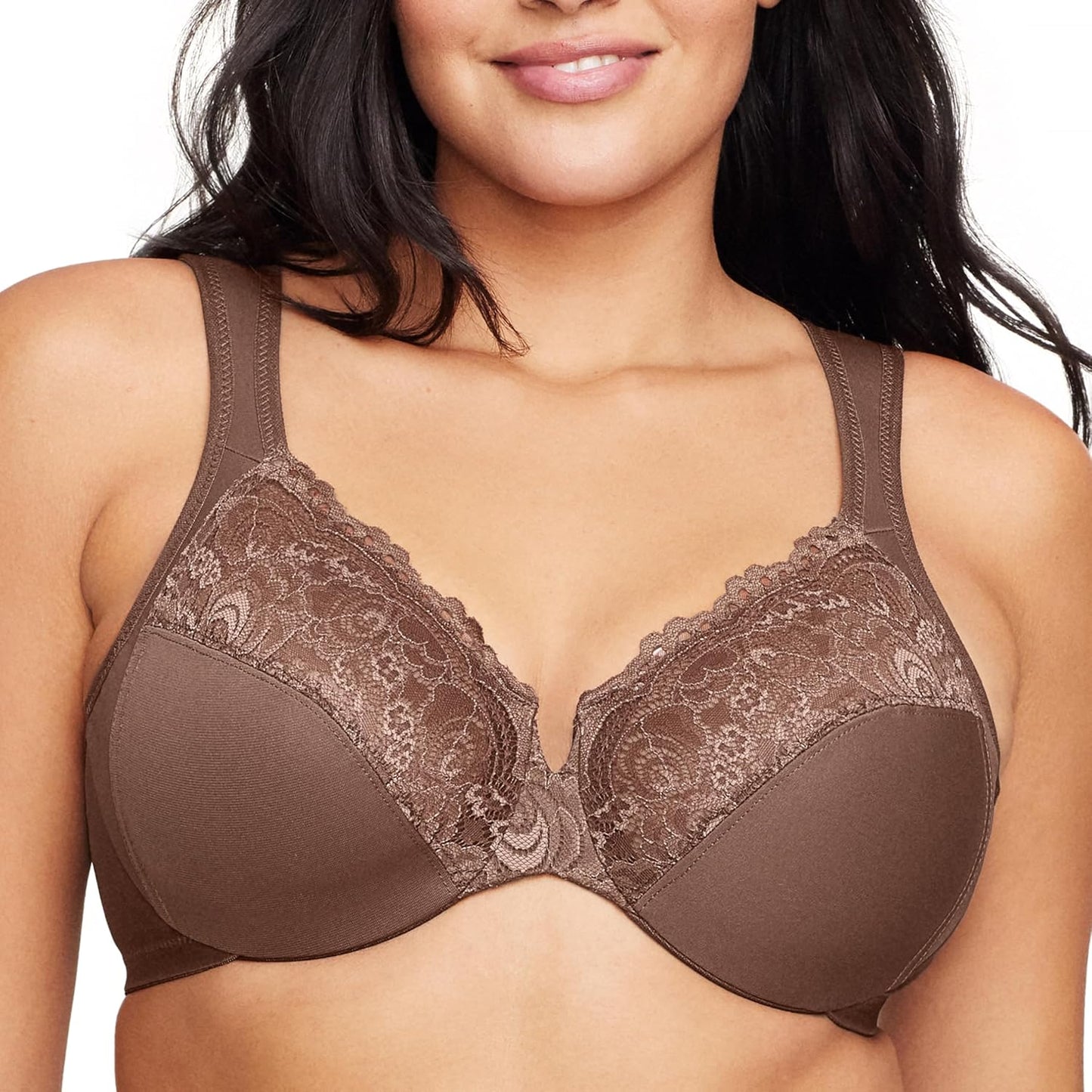 Glamorise Women's Plus Size Low Cut Wonderwire Lace Bra Review