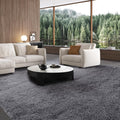 Large Rug for Living Room 10x12 Grey Shag Rug - Soft Plush Comfort