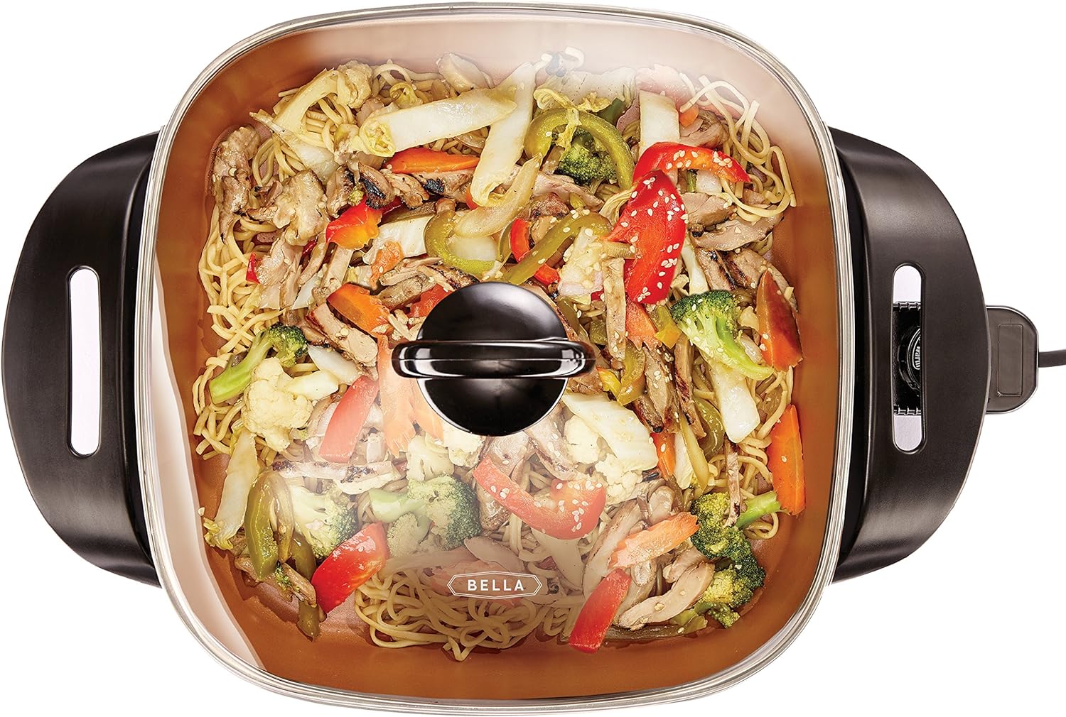BELLA Electric Ceramic Titanium Skillet for Hassle-Free Cooking