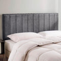 Full Size Grey Upholstered Headboard - Wall Mounted, Easy Assemble