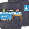 Drymate 2-Pack Jumbo Dog Playpen Mat (60x74) - Absorbent Floor Shield