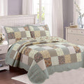 Cozy Line 100% Cotton Reversible Patchwork Quilt King - All Seasons