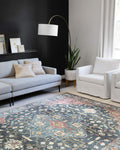 Skye Collection SKY-08 Denim/Brick 5 ft x 7 ft 6 in Area Rug