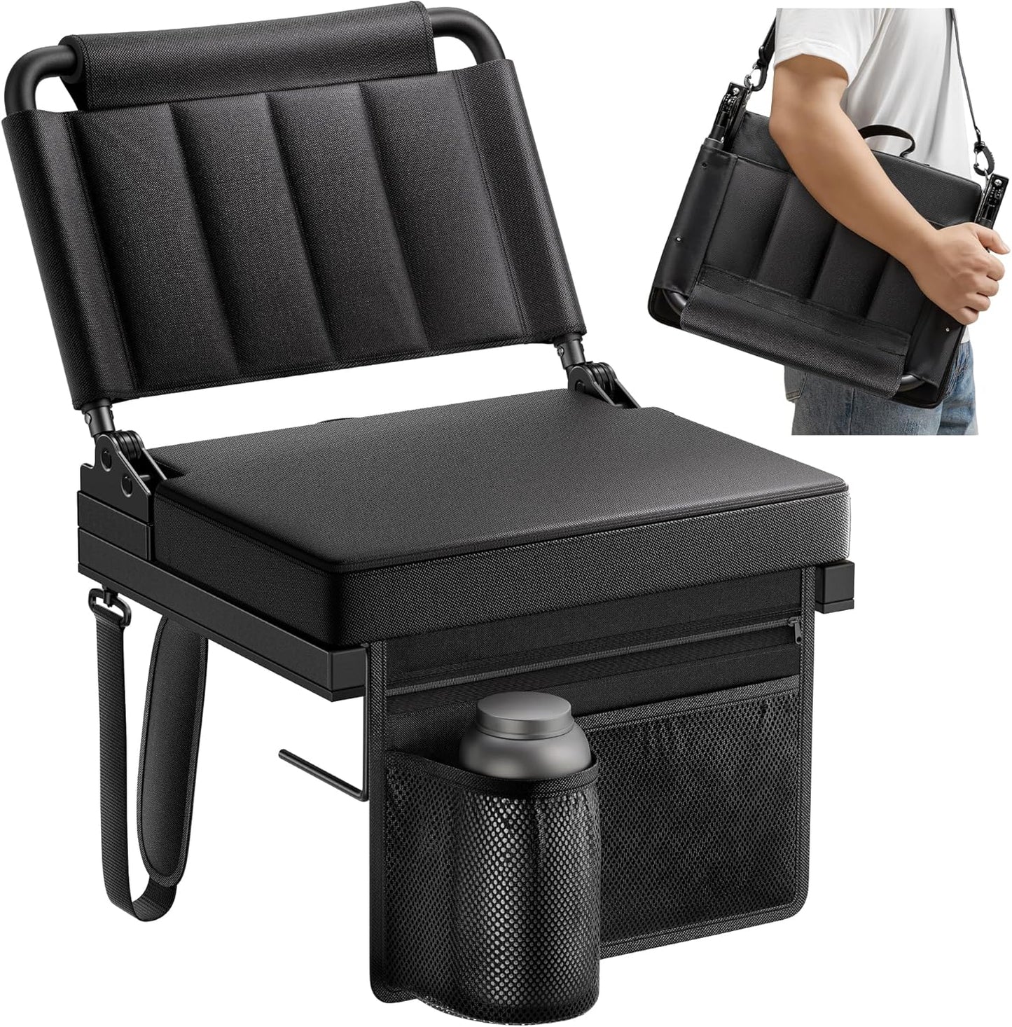 Stadium Seats with Back Support for Bleachers - Portable Comfort