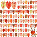Fall Dog Bandanas Bulk 100 Pieces Pumpkin Patterns - Autumn Set