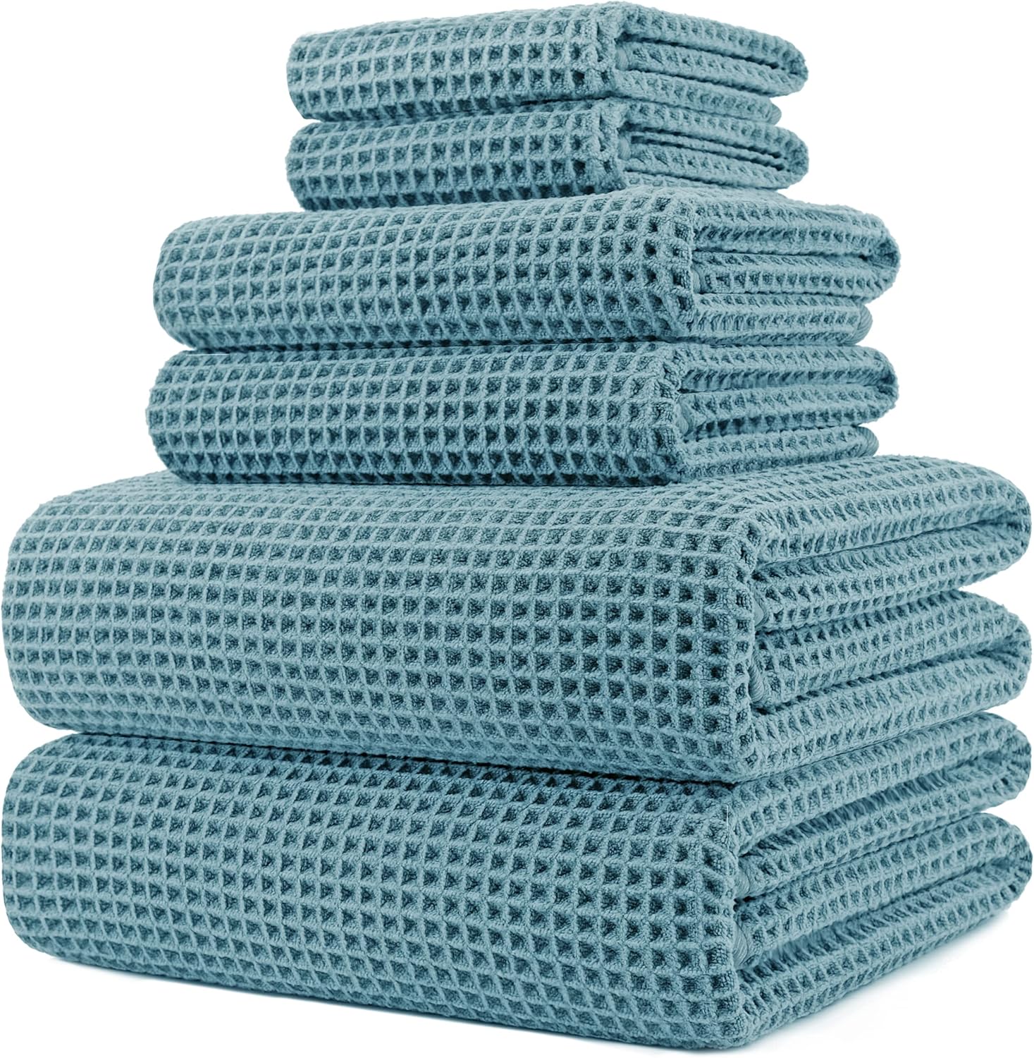 Oversize Microfiber Bath Towel Set, 6 Piece Quick Dry Towels