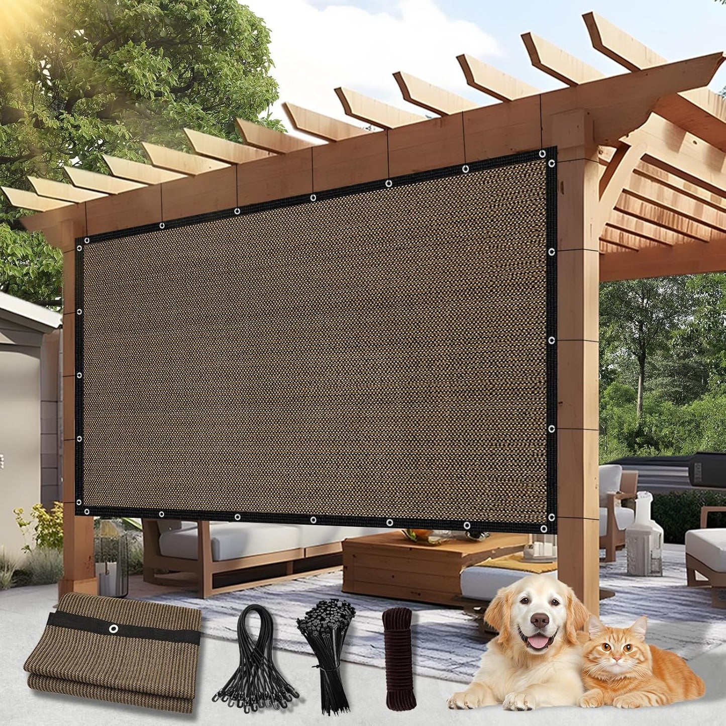 90% Outdoor Sun Shade Cloth for Pergola and Patio Use