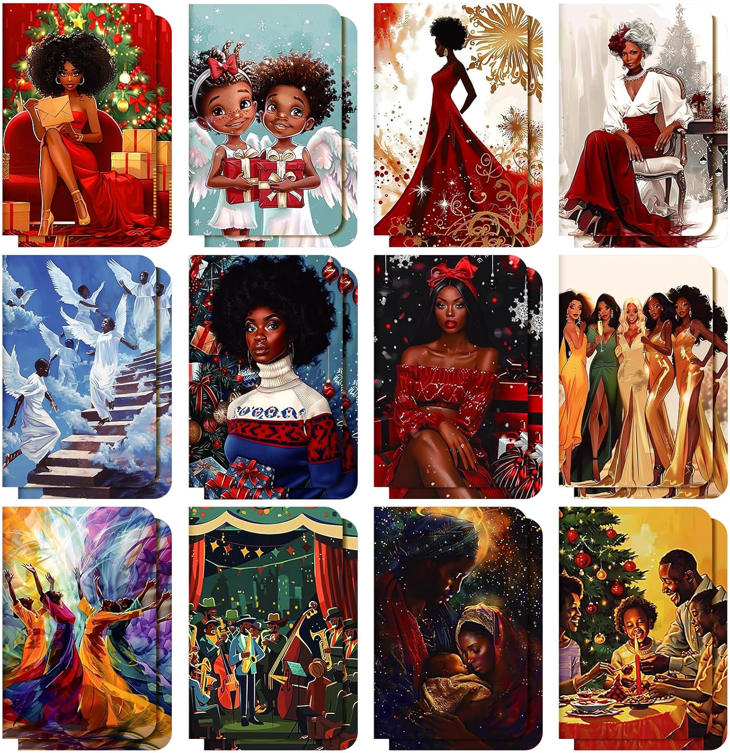 Black Women's Inspirational Mini Journals Set by Saypacck