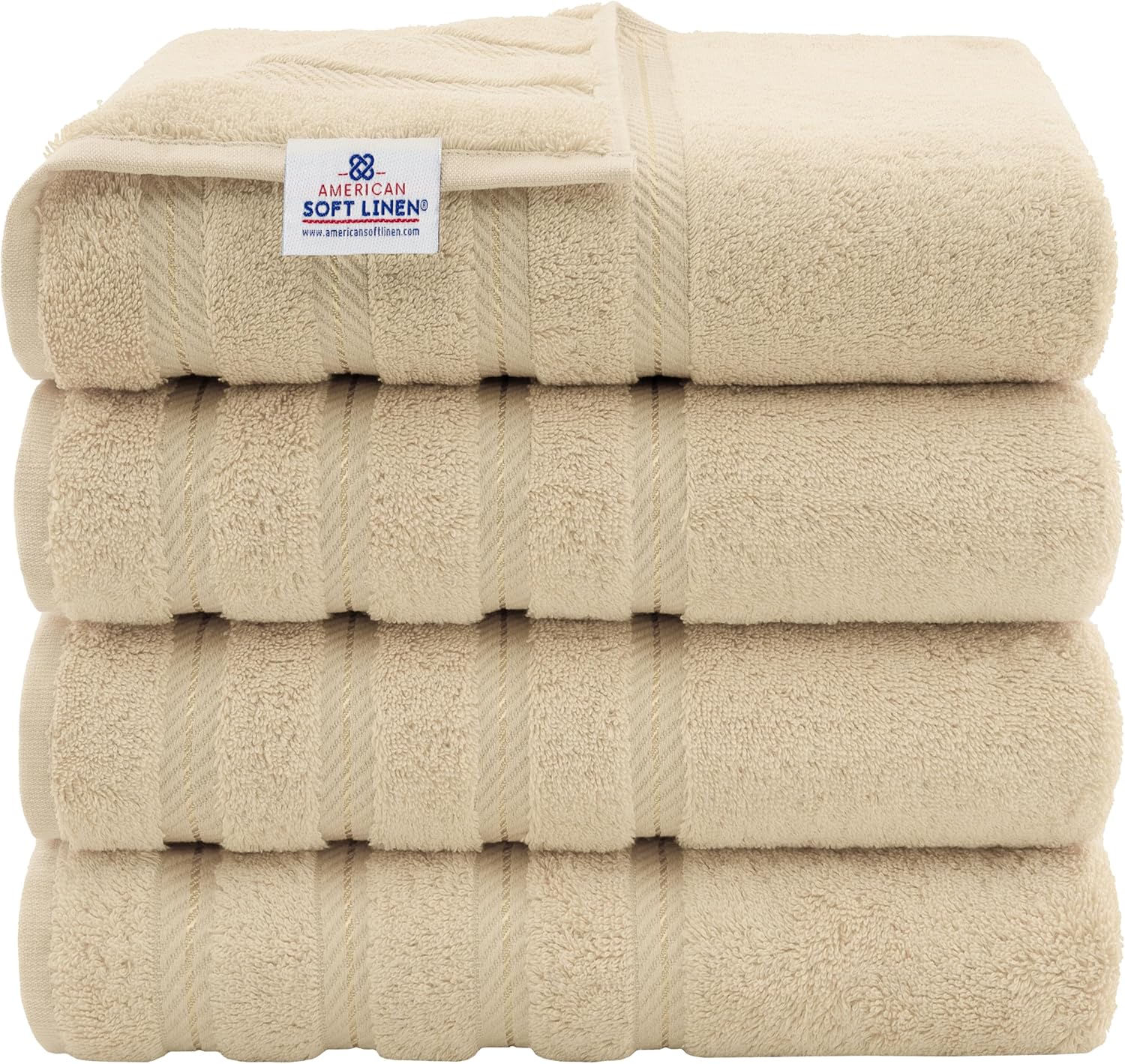 Luxury 4 Piece Bath Towel Set - 100% Cotton Turkish Towels