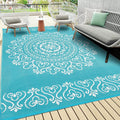Pauwer Waterproof Outdoor Rug 6x9 for Patio and Camping Use