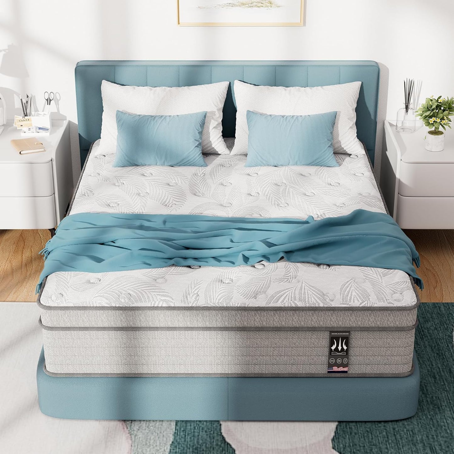 Twin Mattress 14 Inch with Cooling Gel Memory Foam for Comfort