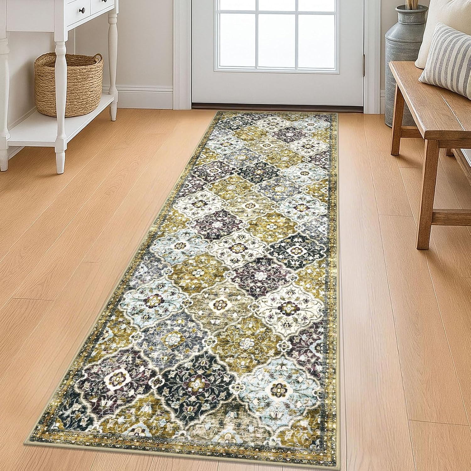 KILOCOCO 2x6 Runner Rug - Soft Washable Hallway Entryway Rug