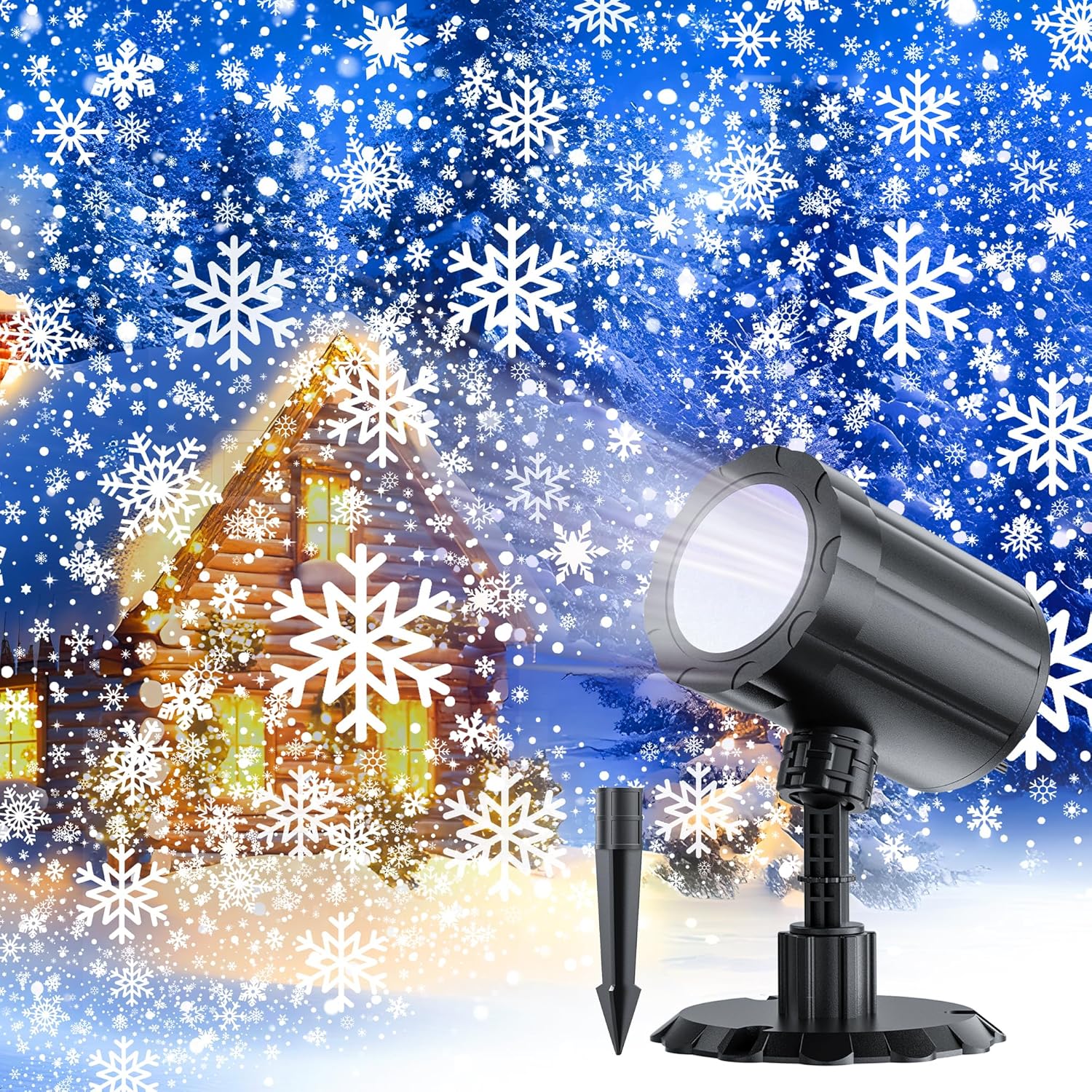 GUSODOR Dynamic Christmas Projector - Festive Remote Control Lights
