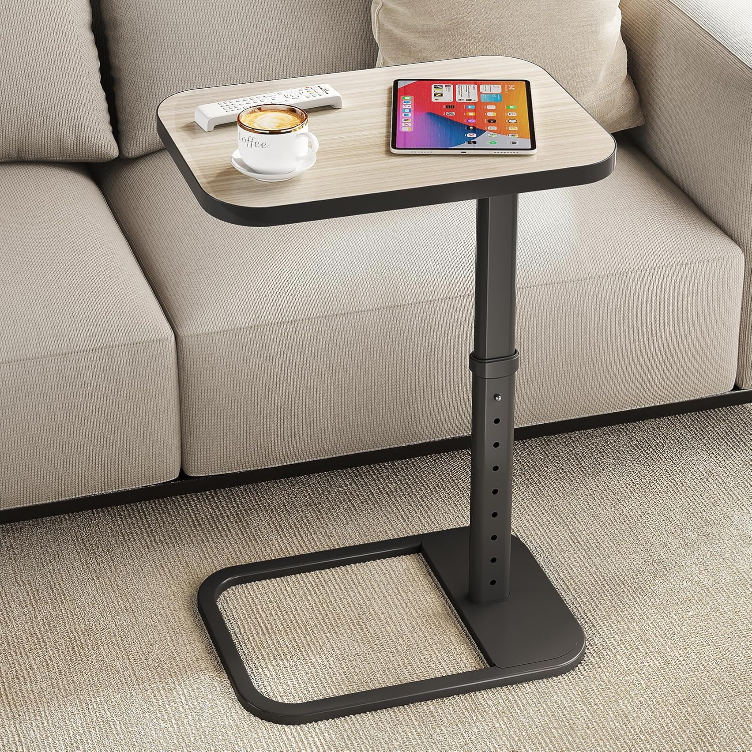 Kitstorack Upgraded TV Tray Table with Adjustable Height & Design
