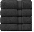 LANE LINEN 100% Cotton Bath Towels 4 Pack (28in x 54in) - Luxury Soft