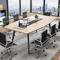 6FT Conference Table with Power Outlets - Boat Shaped Meeting Table