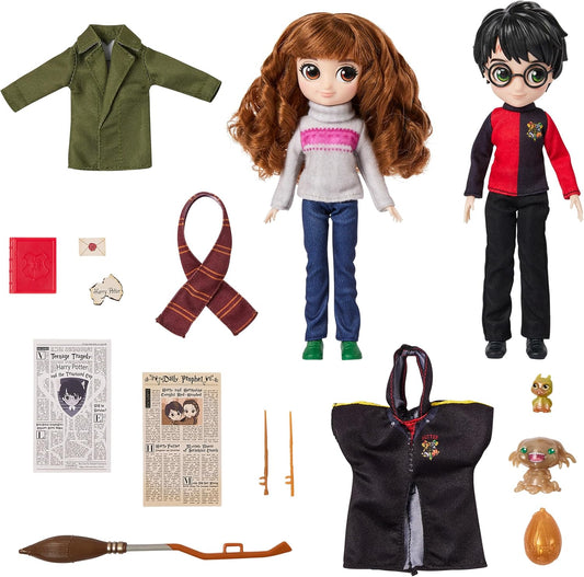 Harry Potter & Hermione Granger Dolls Gift Set with Accessories