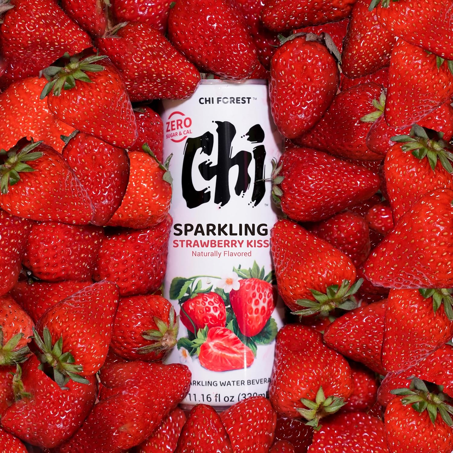 CHI FOREST Strawberry Sparkling Water Beverage - Zero Sugar Drinks