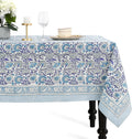 CPC Tablecloth 100% Cotton 60x60 in Indian Block Print - Indigo Blue