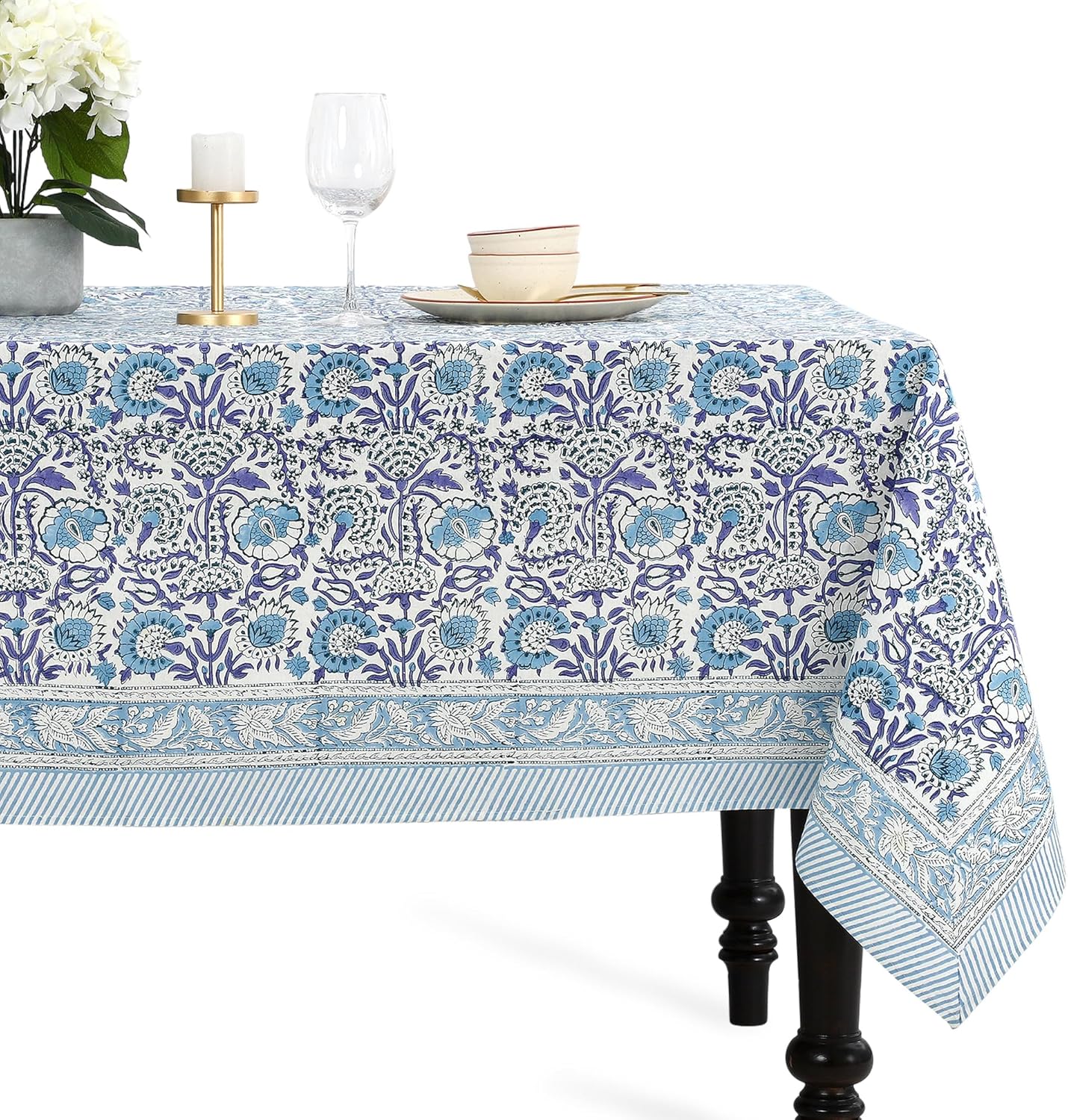 CPC Tablecloth 100% Cotton 60x60 Inch for Weddings & BBQs