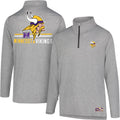 Ultra Game NFL Official Super Soft Quarter Zip Long Sleeve T-Shirt