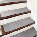 Stair Treads Non-Slip 15pcs 28in x 9in Carpet Mats - Safer Wooden