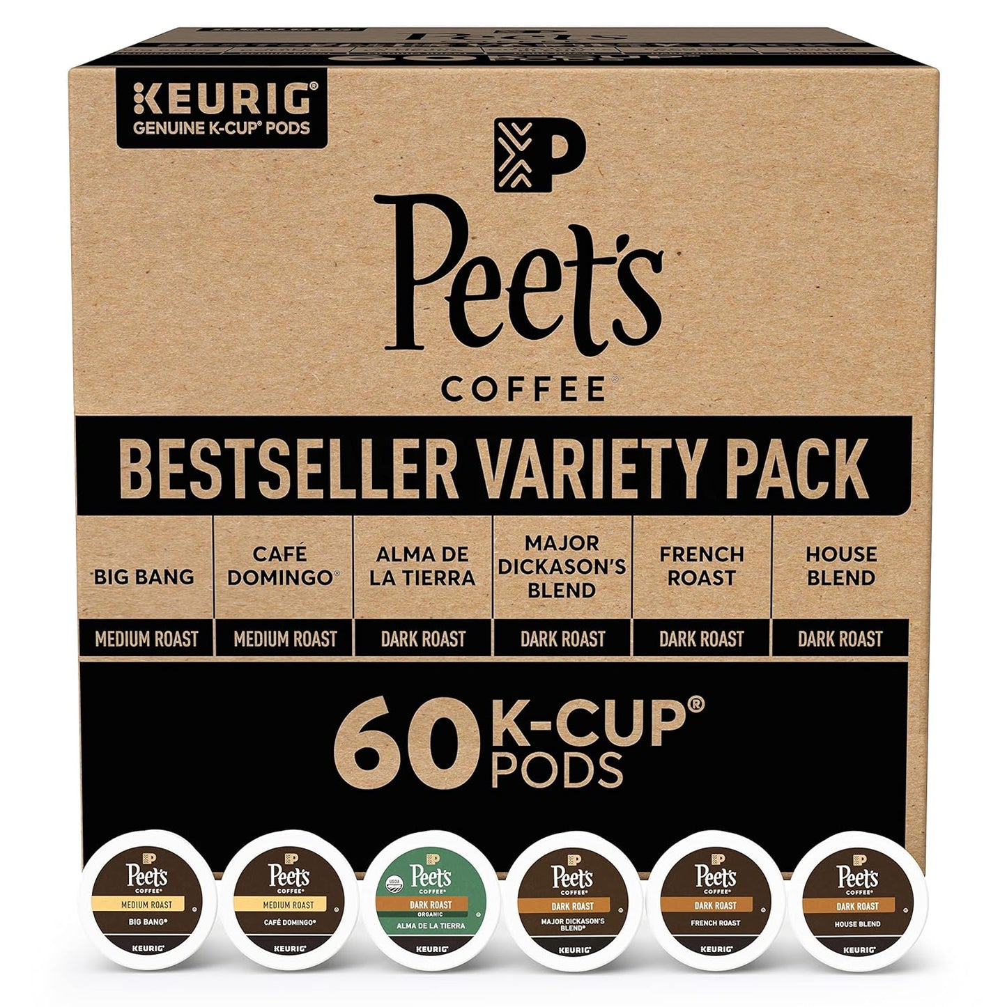 Peet's Coffee Variety Pack - 60 K-Cup Pods