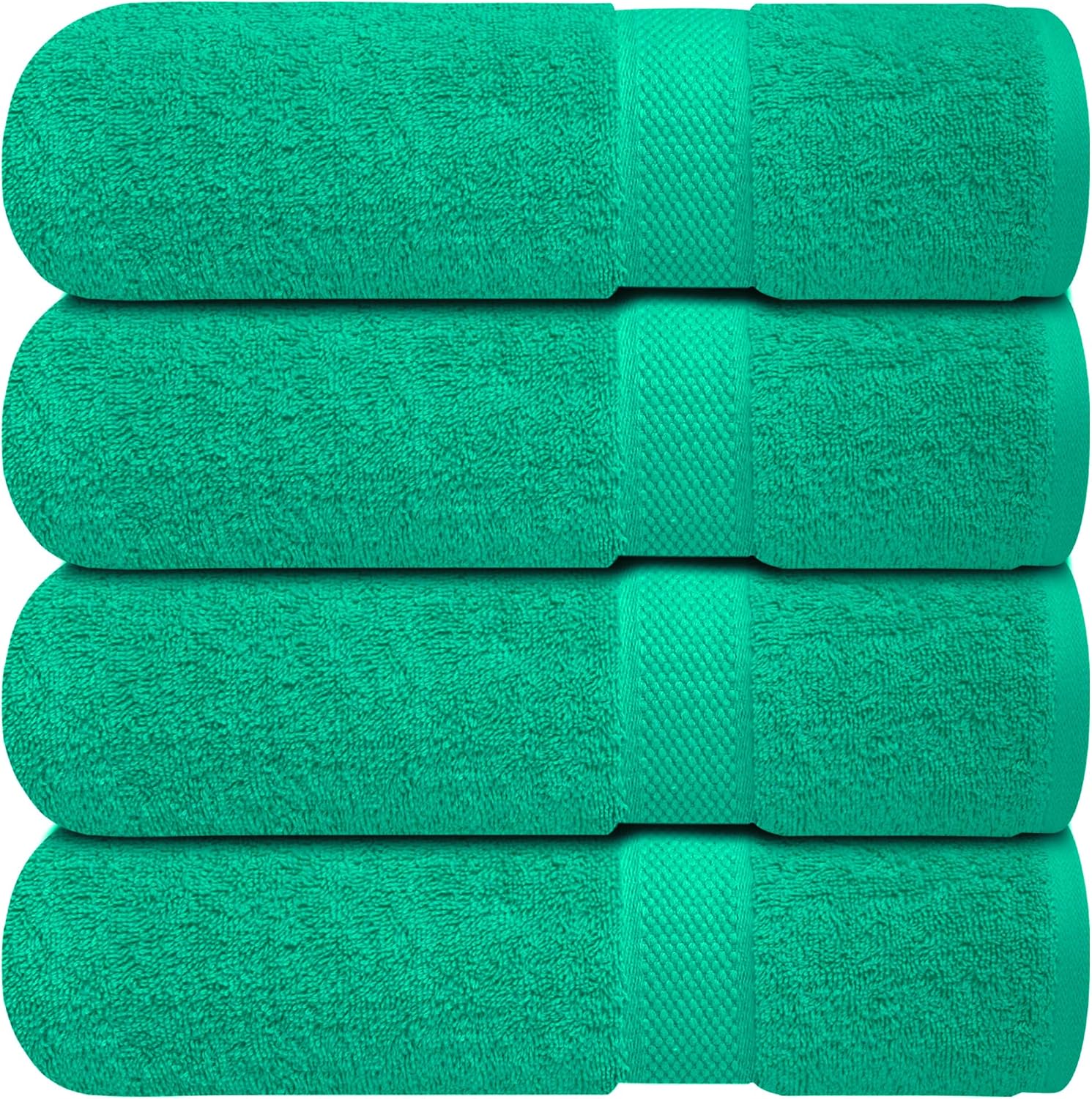 Luxury 100% Ring-Spun Cotton Bath Towels Set of 4 for Comfort