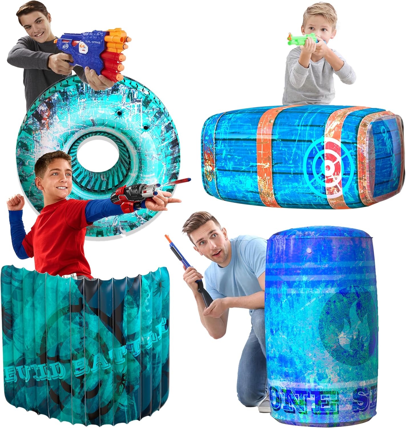 Skywin Inflatable Battle Bunkers - 4 Piece Set for Laser Tag