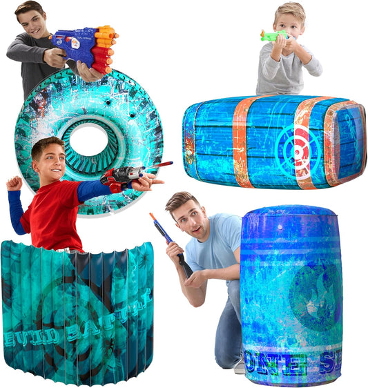 Skywin Inflatable Battle Bunkers - 4 Piece Set for Laser Tag